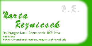 marta reznicsek business card